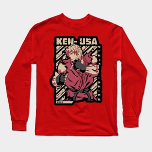 Ken USA Street Fighter fan art Long Sleeve T-Shirt